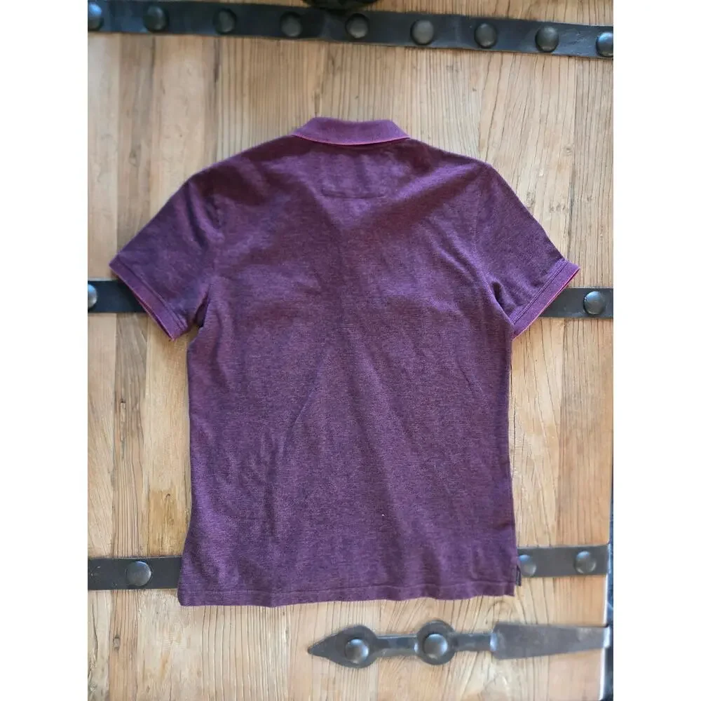 Banana Republic Purple Slim Fit Short Sleeve Shirt sz L
